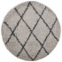 Alfombra de pelo largo moderna PAMPLONA beige antracita Ø160