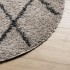Alfombra de pelo largo moderna PAMPLONA beige antracita Ø160