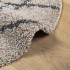 Alfombra de pelo largo moderna PAMPLONA beige antracita Ø160