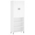 Aparador alto madera contrachapada blanco 69,5x34x180