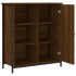 Aparador de madera de ingeniería marrón roble 70x30x80