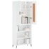 Aparador alto madera contrachapada blanco 69,5x34x180