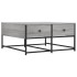 Mesa de centro madera de ingeniería gris Sonoma 80x80x40