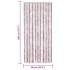 Cortina antimoscas chenilla gris plateado y rosa 90x200