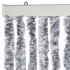 Cortina antimoscas chenilla blanco y gris 100x230