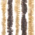 Cortina antimoscas chenilla marrón oscuro y beige 90x200