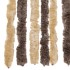 Cortina antimoscas chenilla marrón oscuro y beige 90x200
