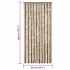 Cortina antimoscas chenilla marrón oscuro y beige 90x200