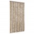 Cortina antimoscas chenilla marrón oscuro y beige 100x200