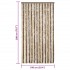 Cortina antimoscas chenilla marrón oscuro y beige 100x200
