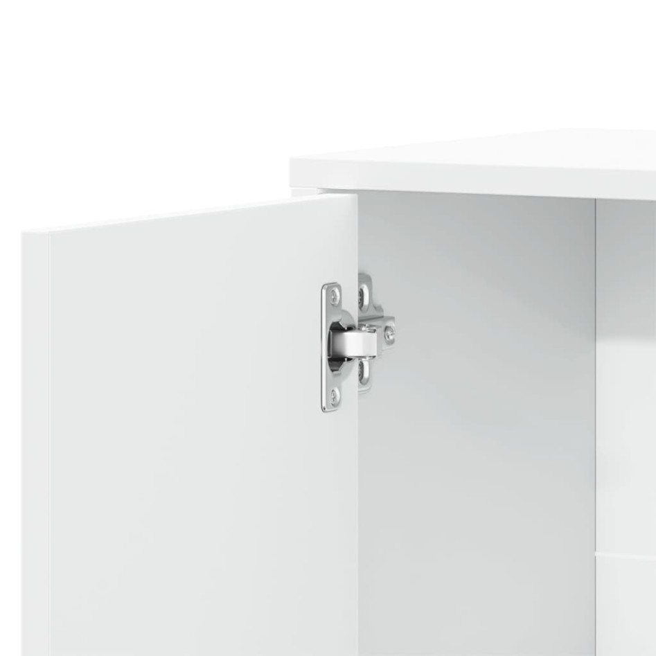 Aparador de madera de ingeniería blanco 60x31x70