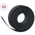 Borduras de jardín 2 uds polietileno negro 10 m 15