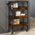 Carrito de cocina madera ingeniería roble ahumado 53x20x76