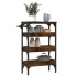 Carrito de cocina madera ingeniería roble ahumado 53x20x76