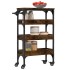 Carrito de cocina madera ingeniería roble ahumado 53x20x76