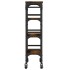 Carrito de cocina madera ingeniería roble ahumado 53x20x76