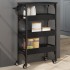Carrito de cocina madera de ingeniería negro 53x20x76