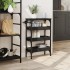 Carrito de cocina madera de ingeniería negro 53x20x76