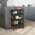 Carrito de cocina madera de ingeniería negro 53x20x76