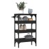 Carrito de cocina madera de ingeniería negro 53x20x76