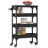 Carrito de cocina madera de ingeniería negro 53x20x76