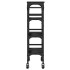 Carrito de cocina madera de ingeniería negro 53x20x76