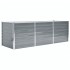 Arriate de jardín de acero galvanizado gris 240x80x77