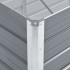 Arriate de jardín de acero galvanizado gris 240x80x77