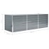 Arriate de jardín de acero galvanizado gris 240x80x77