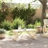 Mesa de centro de jardín madera maciza abeto 90x50x40