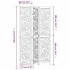 Biombo separador de 3 paneles madera maciza Paulownia
