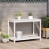 Mesa de plantación con estante madera pino blanco 108x50x75