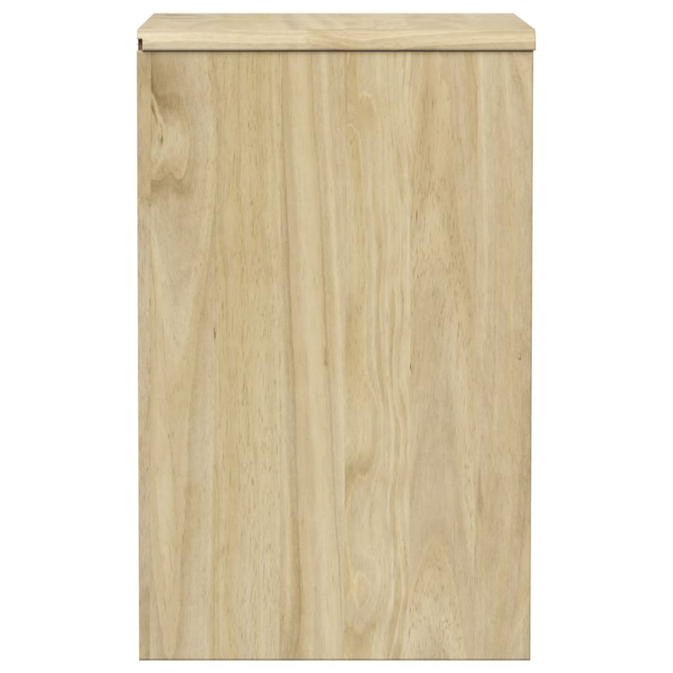 Mesita de noche SAUDA madera de pino maciza roble 44x35x56