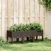 Jardinera con patas PP marrón 120x40x42 cm