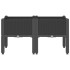 Jardinera con patas PP negro 80x40x42