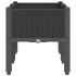 Jardinera con patas PP negro 80x40x42