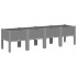 Jardinera con patas PP gris claro 160x40x42