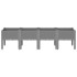 Jardinera con patas PP gris claro 160x40x42