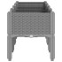 Jardinera con patas PP gris claro 160x40x42