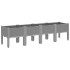 Jardinera con patas PP gris claro 160x40x42