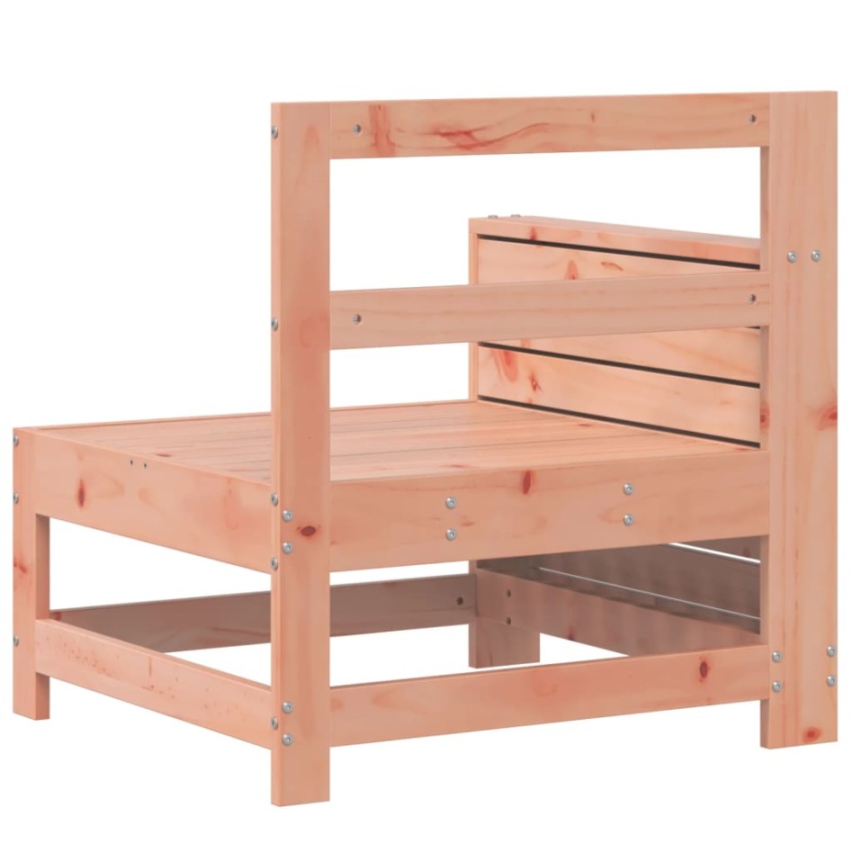 Sofá de jardín con reposabrazo mesa auxiliar madera