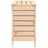 Taburete de jardín madera maciza de pino 62x31,5x52