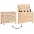 Taburete de jardín madera maciza de pino 62x31,5x52