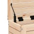 Taburete de jardín madera maciza de pino 62x31,5x52