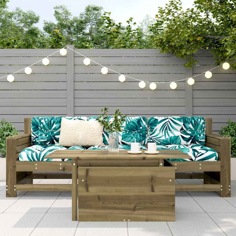 Mesa de jardín madera de pino impregnada 100x50x75