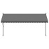 Toldo retráctil de tela y acero gris antracita 400x150