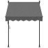 Toldo retráctil de tela y acero gris antracita 150x150