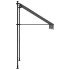 Toldo retráctil de tela y acero gris antracita 150x150