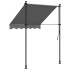 Toldo retráctil de tela y acero gris antracita 150x150