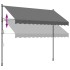 Toldo retráctil de tela y acero gris antracita 300x150